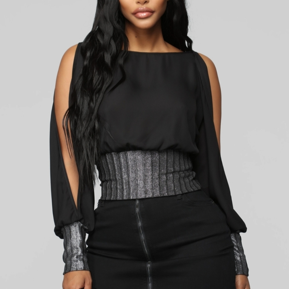 SEXY OPEN SLEEVE TOP